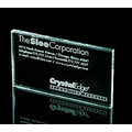 Business Card Paperweight - Jade Glass (3/8"x3 1/2"x2")